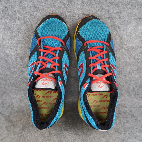 Newton Running Shoes Mens 9 Athletic Motion Trainer Sneaker Mesh Blue Yellow - Picture 7 of 13
